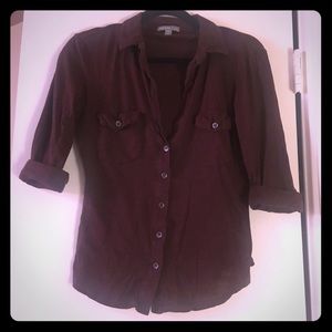 James Perse size 2 Maroon button down